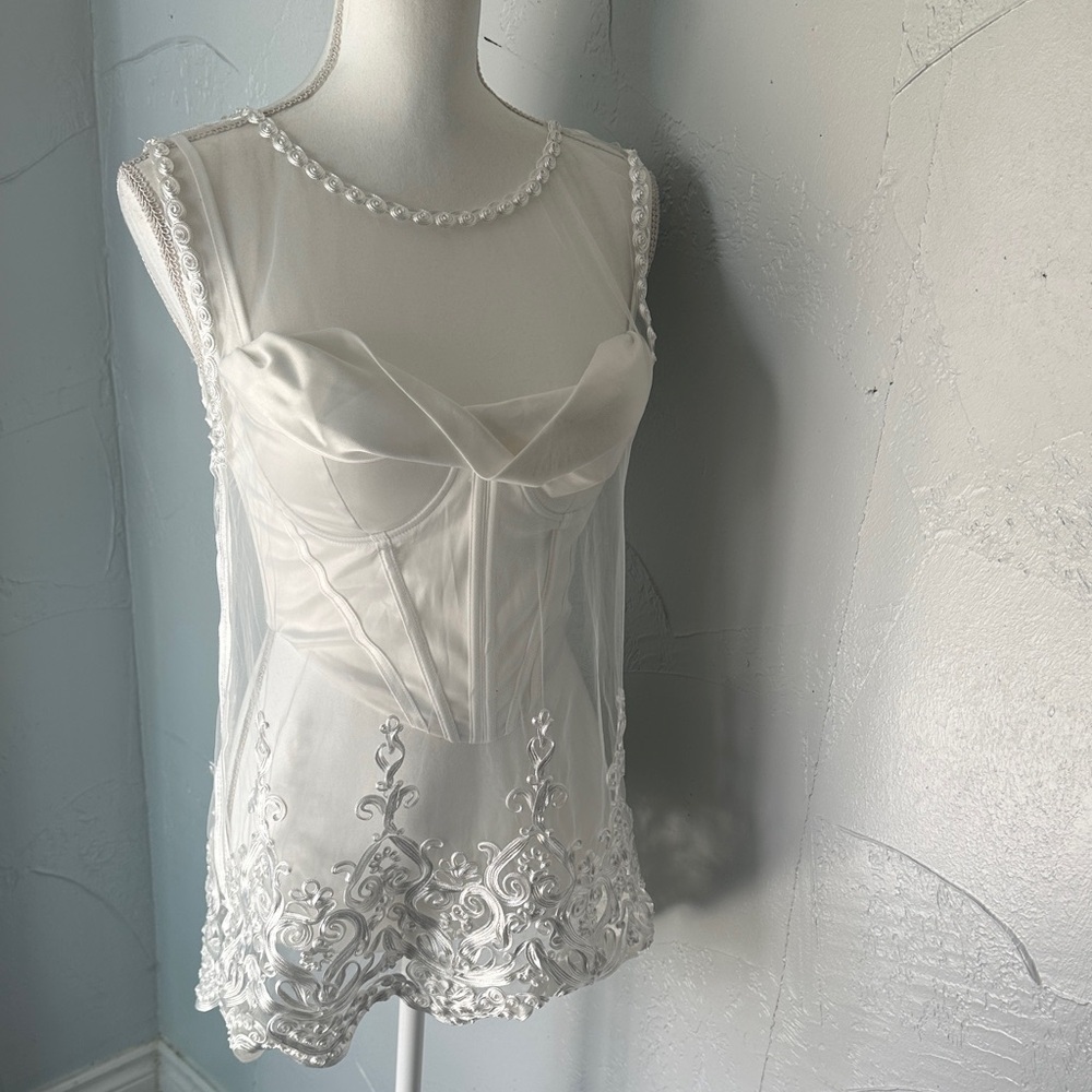 One-of-a-Kind Embroidered Corset Top